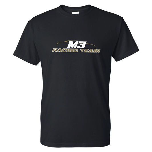T-Shirt noir avec gros logo M3 Racing Team centré au devant.